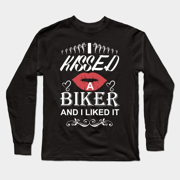 I kissed a biker and I liked it Long Sleeve T-Shirt by affane